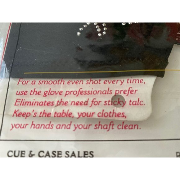 Black Pro Series Rose Motif Pool Cue Glove Full Fingers Breathable Washable Sz S - Picture 7 of 16